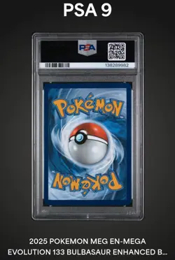 Pokemon Bulbasaur Me01: Mega Evolution Illustration Rare Holo PSA 9 133/132 - Image 2