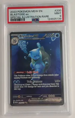 2023 Blastoise ex MEW 200/165 SIR Pokemon 151 PSA 9 Special Illustration Rare - Image 1