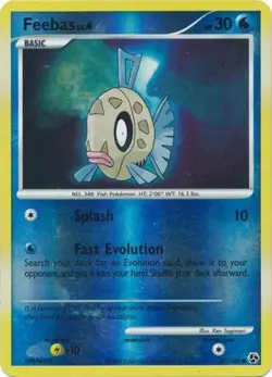1x Feebas - 67/106 - Common - Reverse Holo Heavily Played Pokemon Diamond & Pear - Image 1