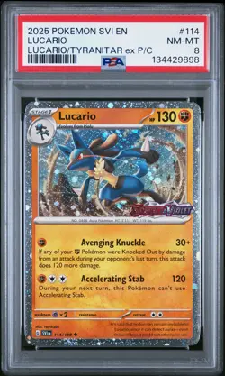 Lucario (Cosmos Holo) [Stamped] PSA 8 Tyranitar EX Premium Collection Pokemon - Image 1