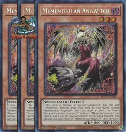 Yugioh! 3x Mementotlan Angwitch RA04-EN048 Secret Rare 1st Ed NM - Image 1