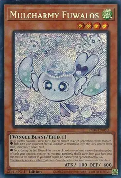 MULCHARMY FUWALOS 1ST EDITION SECRET RARE RA04-EN050 YUGIOH! - Image 1
