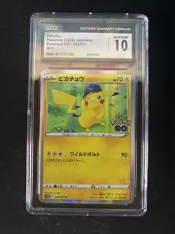 CGC 10 GEM Pikachu 028/071 Pokemon GO Holo Japanese Pokemon Card PSA - Image 1