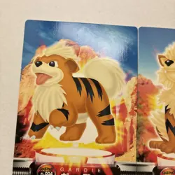 Japanese Growlithe & Arcanine Zukan Pokemon Card Bandai Carddass Vintage - Image 2