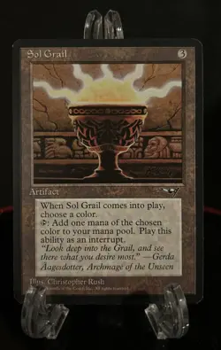Vintage 1996 MTG Magic The Gathering Artifact Card Sol Grail Artist Proof AP LP - Image 1