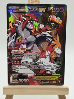Team Magma's Groudon EX Double Crisis #15 Pokemon Card TCG - Image 1