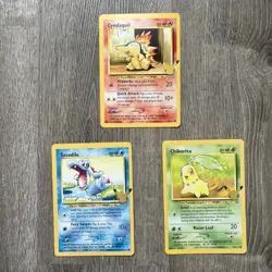 Pokemon: First Partner Pack Johto JUMBO Card Set Cyndaquil Chikorita Totodile - Image 1
