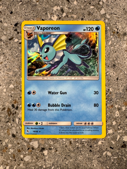 Pokemon TCG Cards Vaporeon 18/68 Hidden Fates Holo Rare NM-M - Image 1