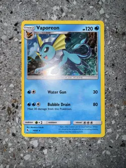 Pokemon TCG Cards Vaporeon 18/68 Hidden Fates Holo Rare NM-M - Image 3