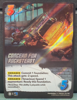 Concern For Rocksteady R 175/186 RARE FOIL UniVersus TMNT TMNT01 Near Mint Card - Image 1