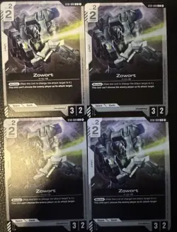 Gundam Card Game ST01-009C Zowort 4x playset Starter deck 1 - Image 1