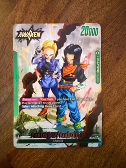 Android 17 18 Leader Alt Art Secret Rare FB01-070 Dragon Ball Fusion World Card - Image 1