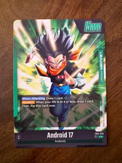 Android 17 18 Leader Alt Art Secret Rare FB01-070 Dragon Ball Fusion World Card - Image 2