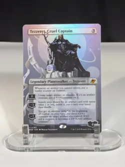 MTG Tezzeret Cruel Captain BORDERLESS FOIL #0287 Edge of Eternities Mythic NM - Image 1