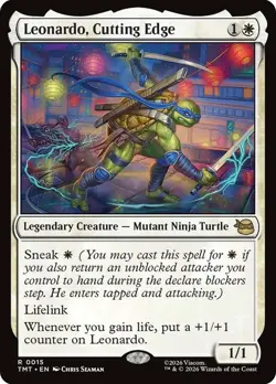 Leonardo, Cutting Edge Teenage Mutant Ninja Turtles NM MTG - Image 1