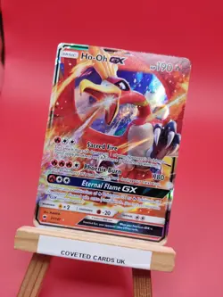 21/147 Ho-Oh GX Holo Ultra Rare Sun & Moon Burning Shadows Pokemon TCG Card 2017 - Image 2