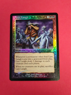 Magic the Gathering Torment - 1x LAST LAUGH - FOIL Black Rare NM Enchantment - Image 1