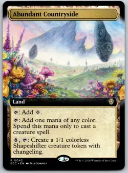 Abundant Countryside (Extended Art) R Commander: Lorwyn Eclipsed 42 NM - Image 1