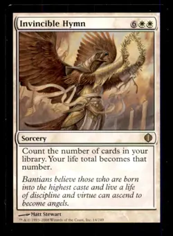 Invincible Hymn LP Light Play Shards of Alara MTG [12059] - Image 1