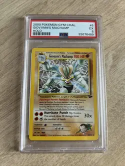 Giovanni's Machamp PSA 5 Pokemon Card 2000 Gym Challenge 6/132 rare holo WOTC EX - Image 1