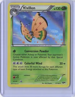 Pokemon Vivillon 17/146 Holo Rare Vintage Modern TCG Card NM - Image 1