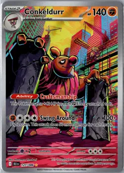 Conkeldurr 127/086 - Black Bolt Pokemon NM - Image 1