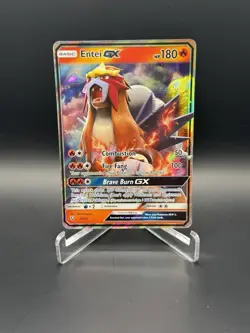 Pokemon TCG Entei GX Shining Legends 10/73 Holo Ultra Rare - Image 1