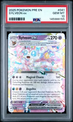 PSA GEM MT 10 - 2025 POKEMON PRE EN-PRISMATIC EVOLUTIONS 041 SYLVEON ex - Image 1