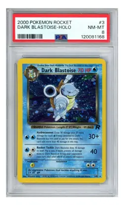 2000 Pokemon Team Rocket Dark Blastoise HOLO #3 PSA 8 NM-MT WOTC Rare Vintage - Image 1