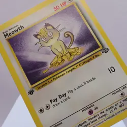 Pokemon TCG - Meowth 56/64 Jungle Common 1st Edition WOTC 1999 - EXC - Image 1