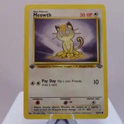 Pokemon TCG - Meowth 56/64 Jungle Common 1st Edition WOTC 1999 - EXC - Image 2
