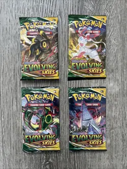 Pokemon: Sword & Shield- Evolving Skies Booster Packs- Pack Art Set - New/Sealed - Image 1