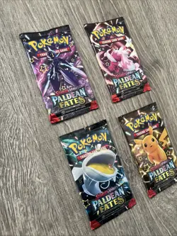 Pokemon: S&V- Paldean Fates- Pack Art Set- 4 Packs- New/Sealed - Image 2