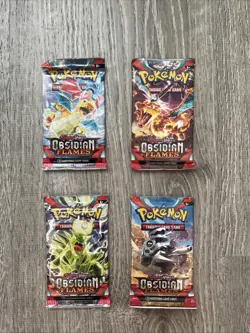 Pokemon: Scarlet & Violet- Obsidian Flames Booster Pack Art Set- 4 Packs- SEALED - Image 1
