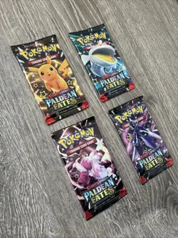 Pokemon: S&V- Paldean Fates- Pack Art Set- 4 Packs- New/Sealed - Image 2