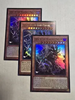 3x Lord of the Heavenly Prison 1st Edition Ultra Rare CH02-EN021 Yu-Gi-Oh! - Image 1