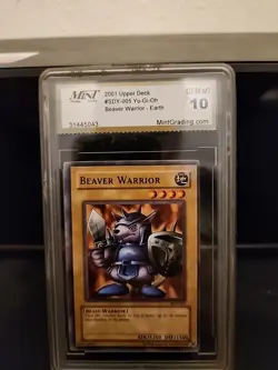 2001 Upper Deck #SDY-005 YU-GI-OH Beaver Warrior - Earth Mint Graded 10 GEM-MT - Image 2