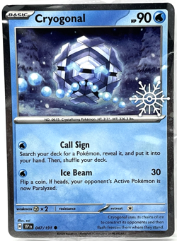 Cryogonal 047/191 - Pokemon TCG Holiday Calendar 2025 Festive Stamp Promo Card - Image 1