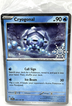 Cryogonal 047/191 - Pokemon TCG Holiday Calendar 2025 Festive Stamp Promo Card - Image 2
