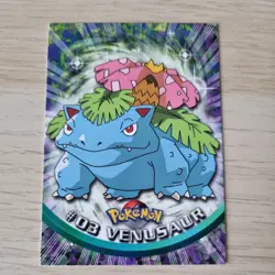 VENUSAUR #03 POKEMON TOPPS CARD (BLACK LOGO SET) - Image 2