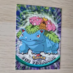 VENUSAUR #03 POKEMON TOPPS CARD (BLACK LOGO SET) - Image 3
