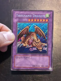 Yu-Gi-Oh! SECRET RARE CARD THOUSAND DRAGON MRD-143 1996 VINTAGE PRINT NM/VLP - Image 4