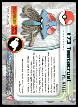 Pokemon Cards Tentacruel #73 Topps Trading Cards Series 1 NM *4 - Image 2