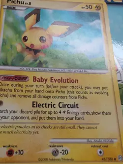 Pichu 2008 45/100 Stormfront Pokemon Card LP/MP - Image 4