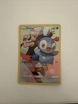 Pokemon TCG Piplup Holo Secret Rare Card Cosmic Eclipse 239/236 - Image 1