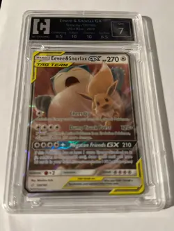 Pokemon TCG Eevee Snorlax GX Holo Card 120/181 Team Up tag team Near Mint. HCG 7 - Image 1