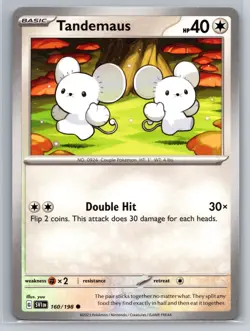 Pokemon Tandemaus 160/198 Scarlet Violet Common Colorless Regular TCG Card NM - Image 1