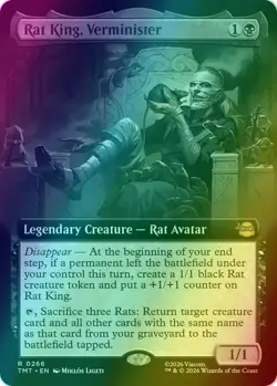 MTG Rat King Verminster TMNT Foil Extended Art Ninja Turtles Magic Card - Image 1