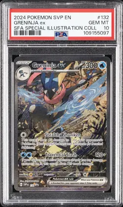2024 POKEMON SVP EN-SV BLACK STAR PROMO #132 GRENINJA EX PSA 10 - Image 1