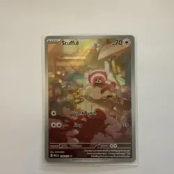 Stufful 154/132 Mega Evolutions Pokemon TCG Card Art/Illustration Rare - Image 1